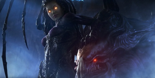 Kerrigan with a Hydralisk